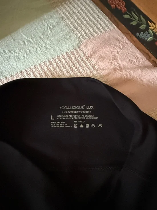 Yogalicious Black High-Waist Bike Shorts - Picture 2 of 3